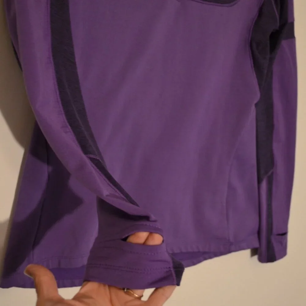 RM Running Man HOT CHOCOLATE 15K Zips Stretch Purple Activewear  Women S - Picture 4 of 8